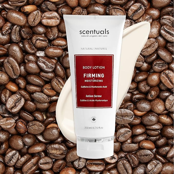 Body Lotion Firming Cream, Moisturizer Made With Hyaluronic Acid and Caffeine, Body Serum to Boost Collagen Production, with Essential Oil Blend Lemon, Rosemary, and Bergamot, 200 ml, 6.76 fl.oz