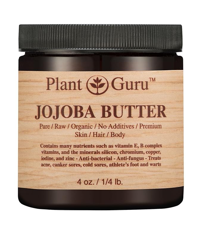 Jojoba Body Butter 4 oz. 100% Pure Raw Fresh Natural Cold Pressed. Skin Body and Hair Moisturizer, DIY Creams, Balms, Lotions, Soaps.