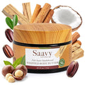 Saavy Naturals Whipped Body Butter - Made with Organic Shea Butter, Essential Body Care & Dry Skin Moisturizer for Women, Velvety Rich Cream Texture, Naturally Scented - Palo Santo Sandalwood, 4 oz