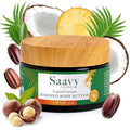 Saavy Naturals Whipped Body Butter - Made with Organic Shea Butter, Essential Body Care & Dry Skin Moisturizer for Women, Velvety Rich Cream Texture, Naturally Scented - Tropical Coconut, 4 oz