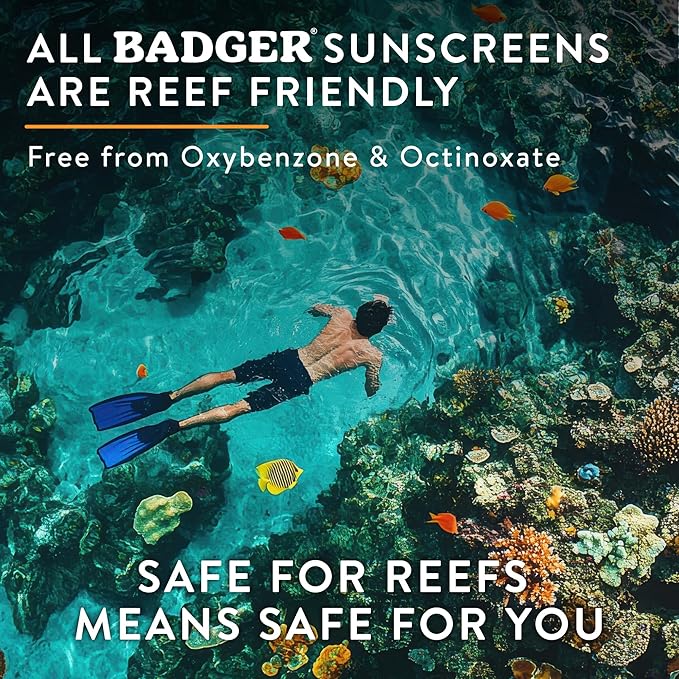 Badger SPF 50 Daily Mineral Sunscreen with Zinc Oxide, 85% Organic, Lightweight & Easy to Apply, No White Cast, Moisturizing, Reef Safe, Vegan, Unscented, 4 fl oz, 2 Pack