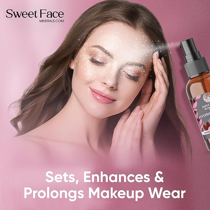 Sweet Face Minerals HYDRATING MIST Aloe & Cucumber (4 Ounce) Mineral Makeup Setting Mist Vegan Facial Moisturizer Spritz