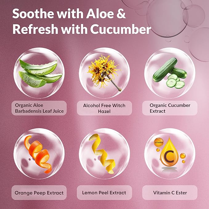 Sweet Face Minerals HYDRATING MIST Aloe & Cucumber (4 Ounce) Mineral Makeup Setting Mist Vegan Facial Moisturizer Spritz
