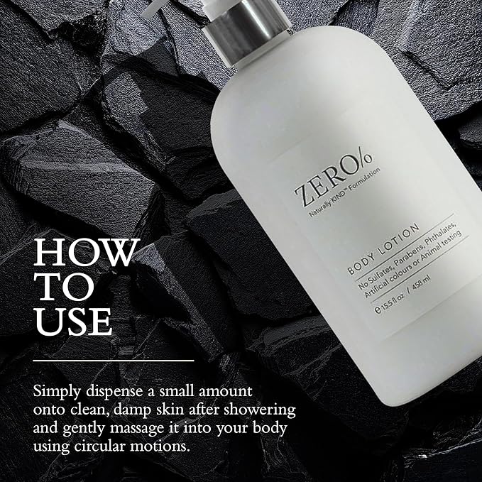 Zero% Unisex Body Lotion - 15.5oz - Light and fresh, Nourishing, Zero Parabens, Sulfates, and Phthalates