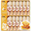 Innerest Original Derma Beauty Collagen Face Masks Skincare 12 PK Hydrating & Moisturizing Honey Face Mask Skin Care Sheet Masks Set for Beauty & Personal Care Korean Face Mask
