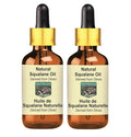 Natural Squalane Oil (derived from Olives) with Glass Dropper (Pack of Two) 100mlx2 (6.76 oz)