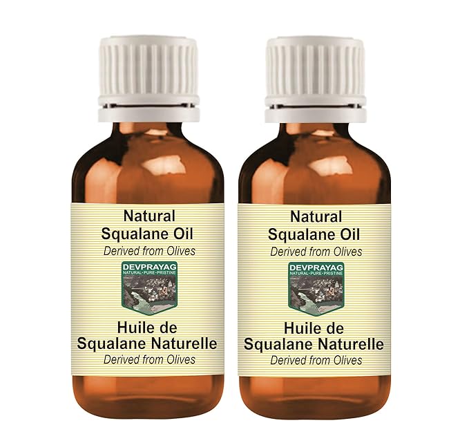 Natural Squalane Oil (derived from Olives) (Pack of Two) 100mlx2 (6.76 oz)