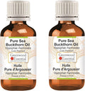 Greenwood Essential Pure Sea Buckthorn Oil (Hippophae rhamnoides) Cold Pressed (Pack of Two) 100ml X 2 (6.76 oz)