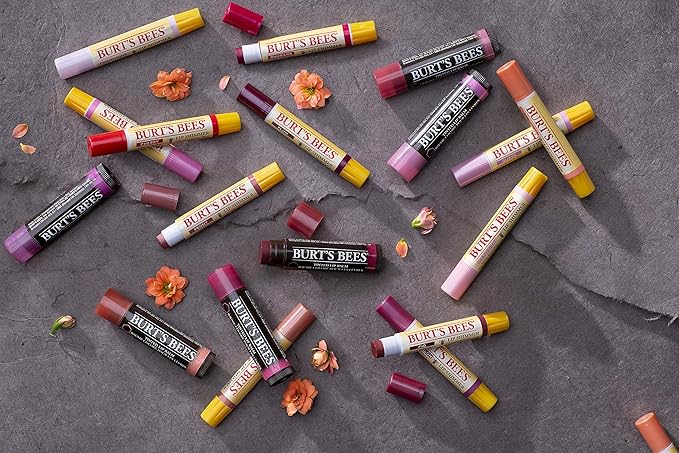 Burts Bees 100% Natural Tinted Lip Balm, Pink Blossom with Shea Butter & Botanical Waxes 1 Tube (Pack of 2)