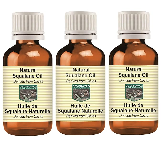 Natural Squalane Oil (derived from Olives) (Pack of Three) 100mlx3 (10 oz)