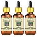 Natural Squalane Oil (derived from Olives) with Glass Dropper (Pack of Three) 100mlx3 (10 oz)